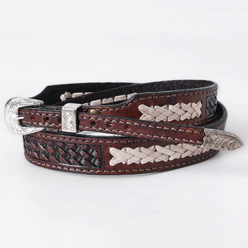 American Darling Hand tooled Hatband Genuine American Leather Western Adjustable Unisex